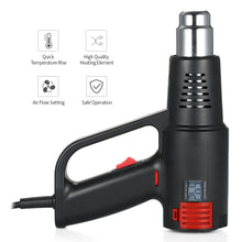 Load image into Gallery viewer, 2000W Industrial Hot Air Gun LCD Digital Temperature controlled Heat Blower Electric Adjustable Temperature Heat Gun Tool