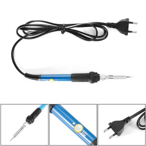 60W Mini Soldering Iron Adjustable Temperature Electric Solder Iron Rework Station Mini Handle Heat Pencil Welding Repair Tools